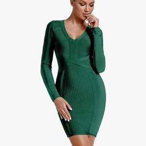 Full sleeve bandage dress